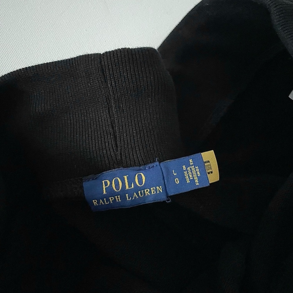 SET POLO RALPH LAUREN Embellished Logo French Terry Hoodie Jogger L Black bling - Picture 16 of 17